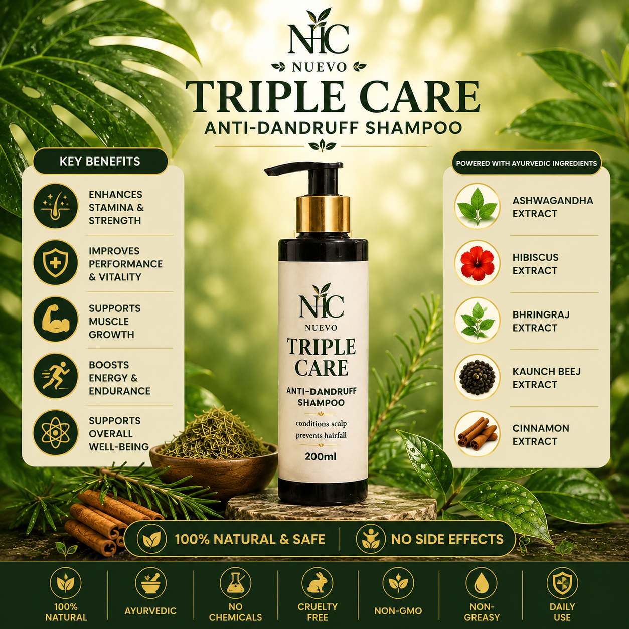 Nuevo Triple Care – Anti-Dandruff Shampoo